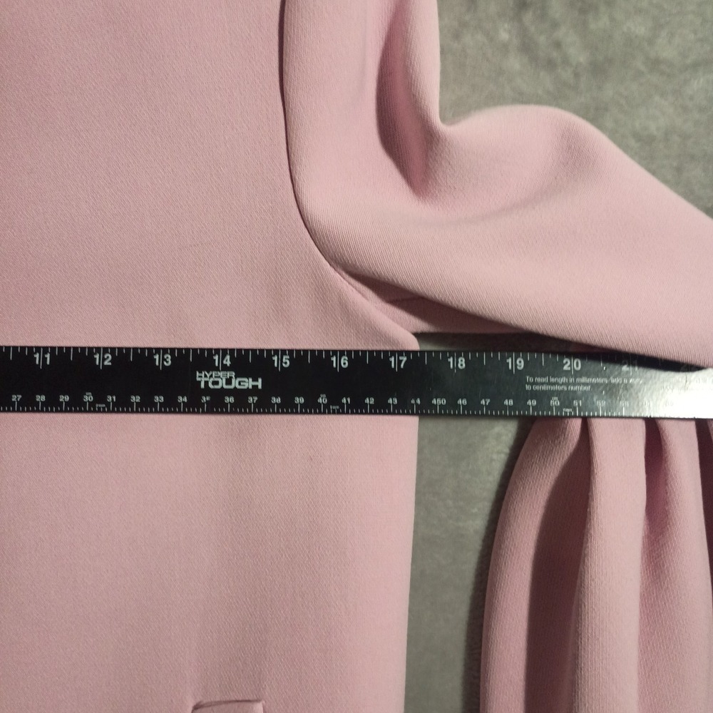 Zara Pink Ruffle Bell Sleeve Coat Lined Full Zip Sz XS Peacoat - Picture 6 of 13